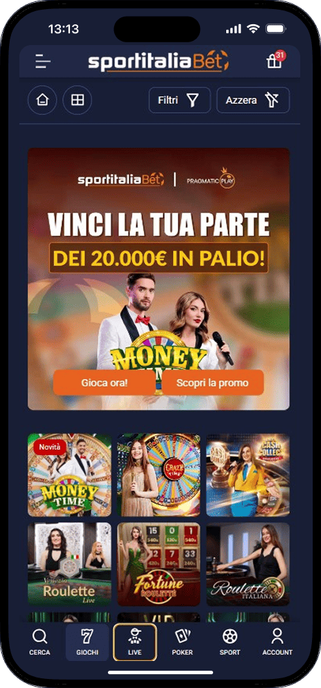 SportItaliaBet Live Casino