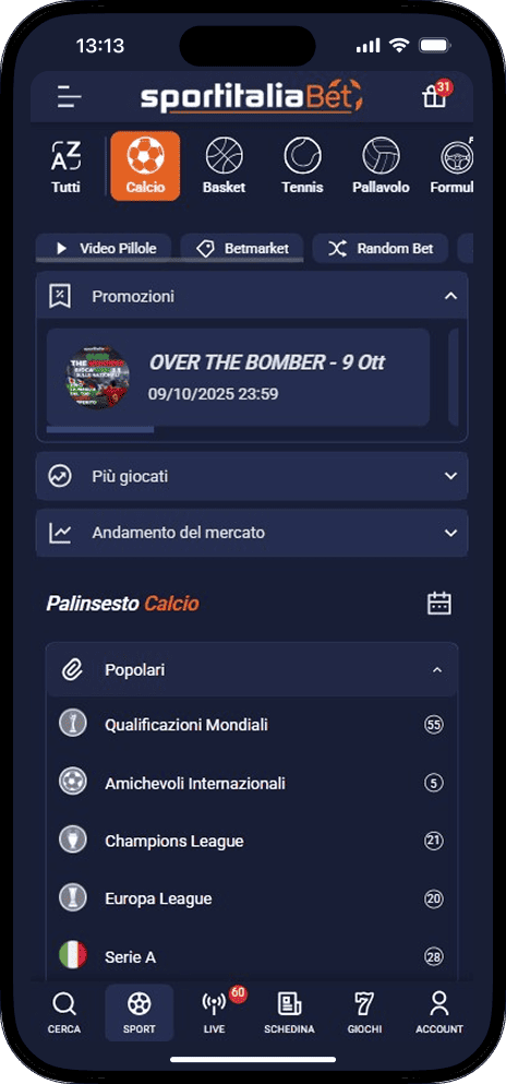 SportItaliaBet Scommesse sportive